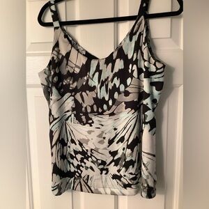 White House Black Market Butterfly Print Top